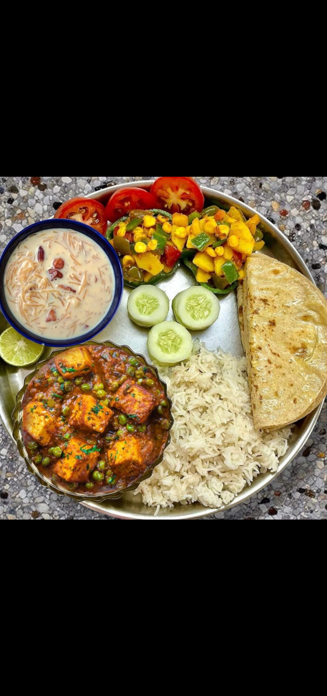 Roti with rice polaw